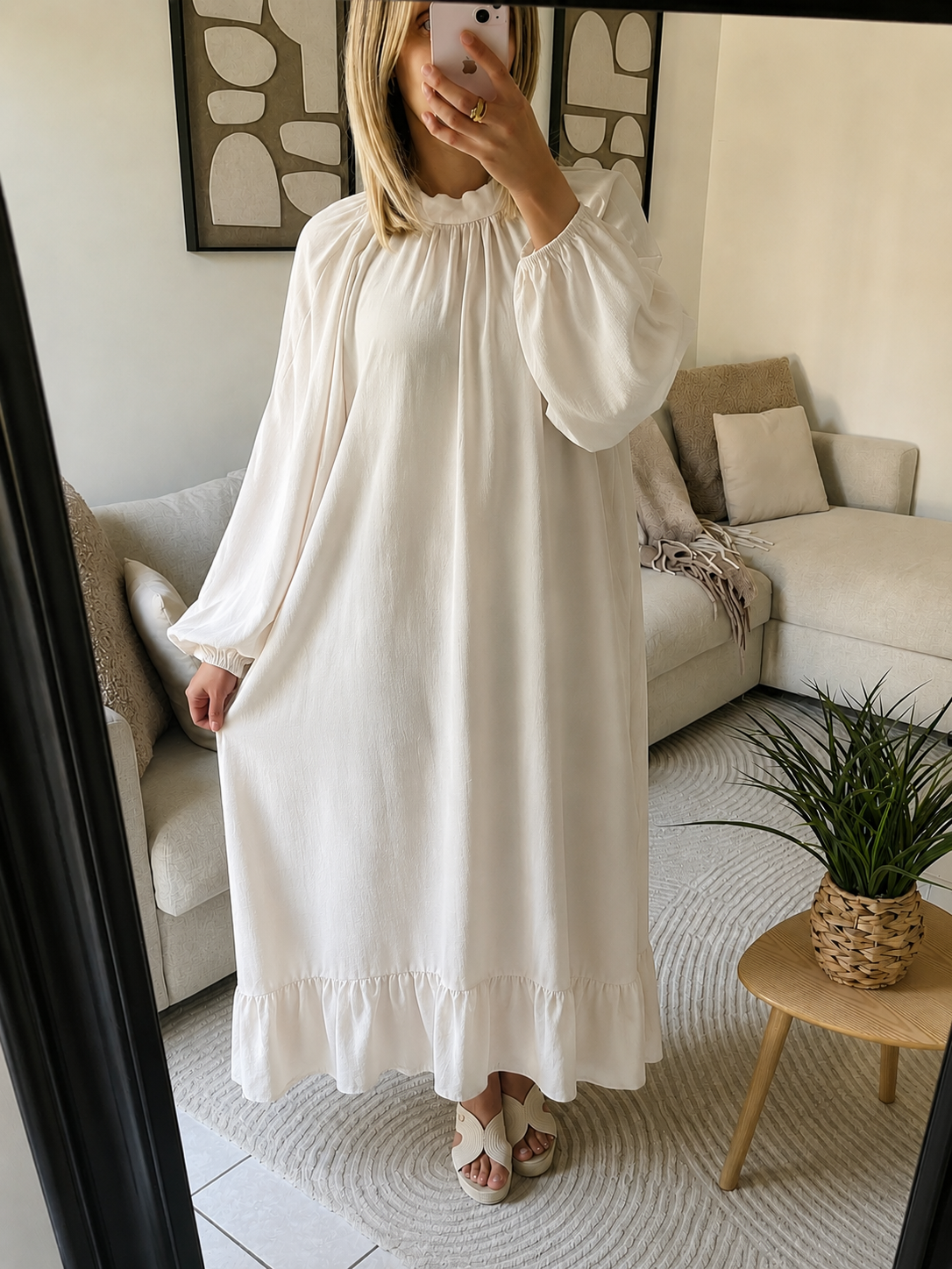 Robe large blanc cassé