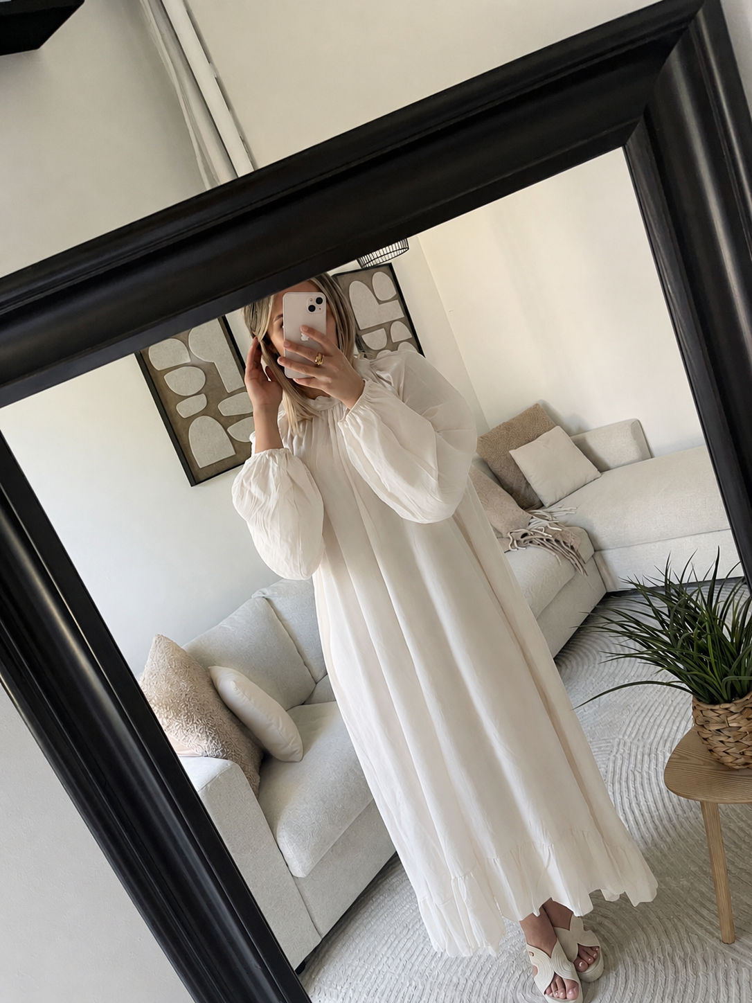 Robe large blanc cassé
