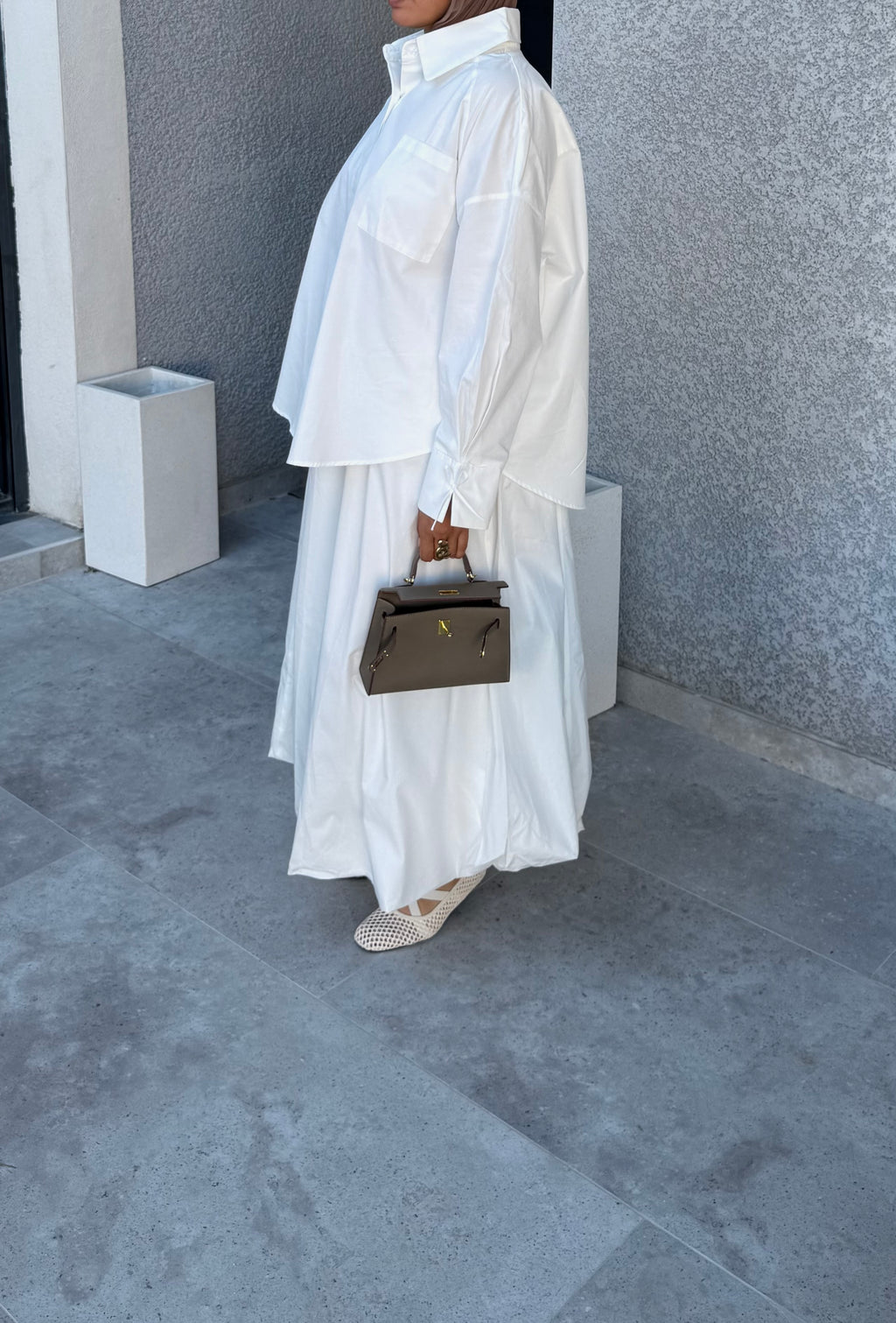 CHEMISE OVERSIZE "HORIZON BLANC"