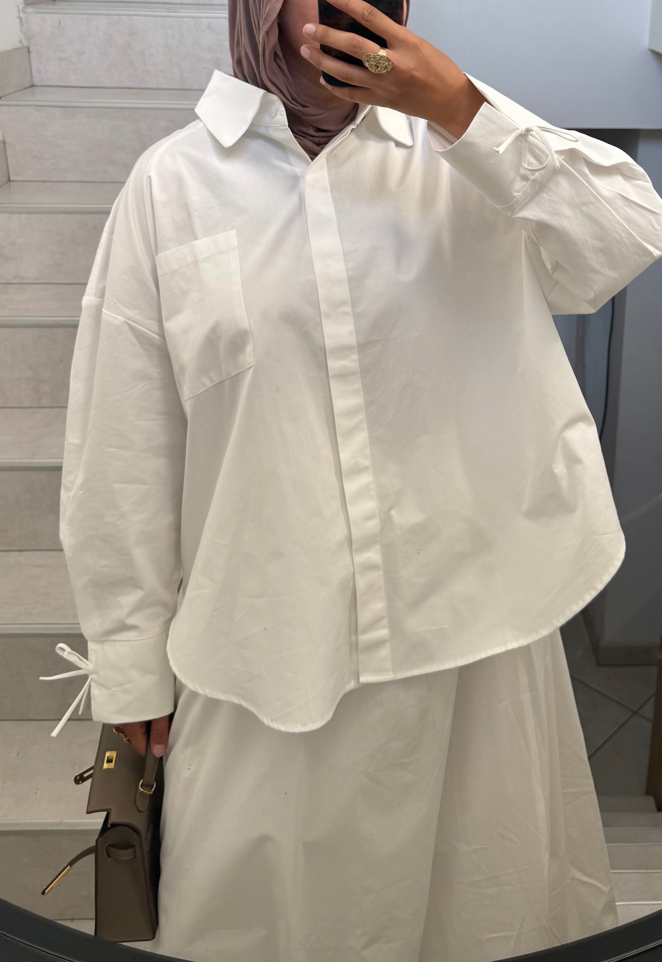 CHEMISE OVERSIZE "HORIZON BLANC"