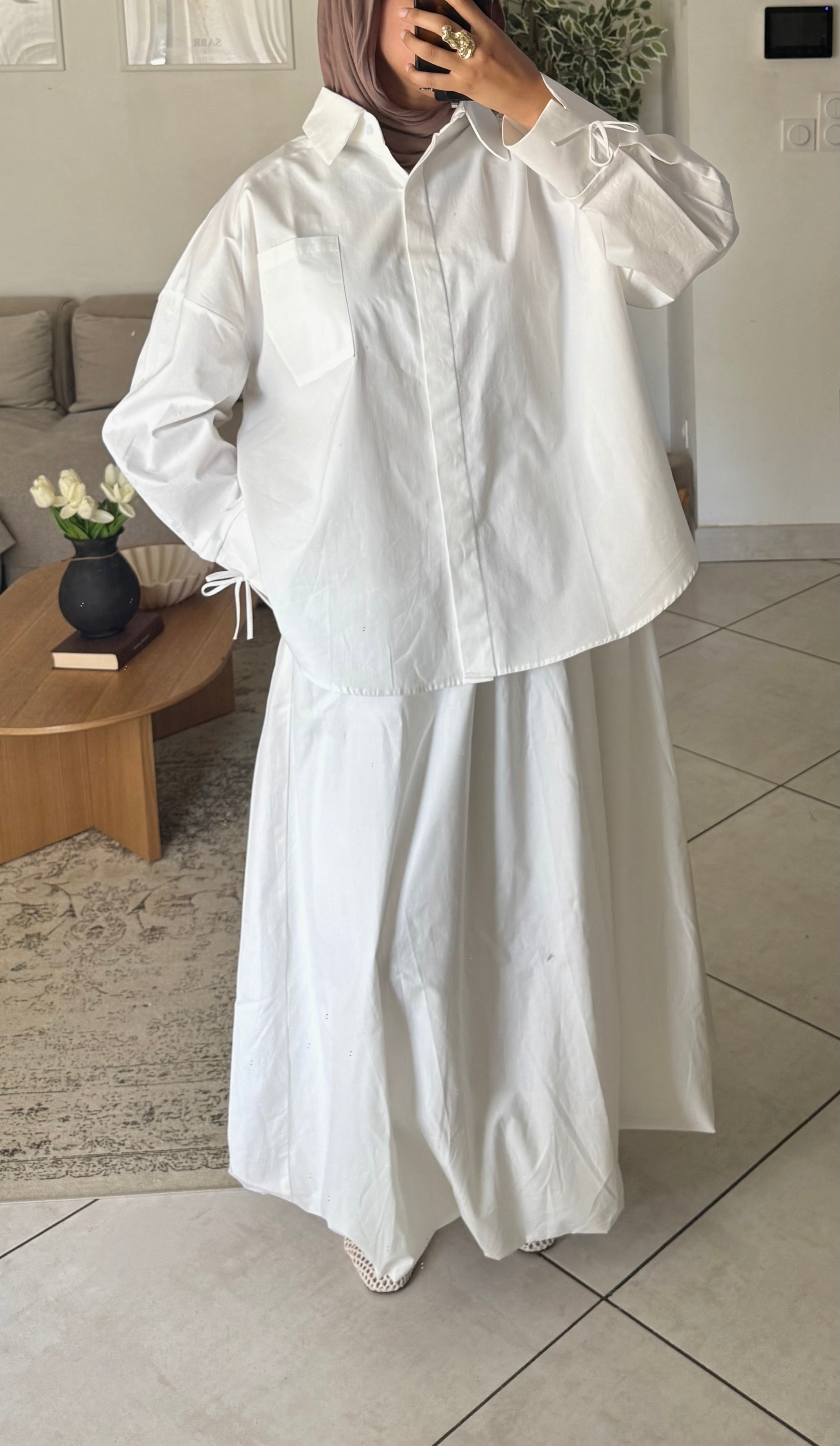 CHEMISE OVERSIZE "HORIZON BLANC"