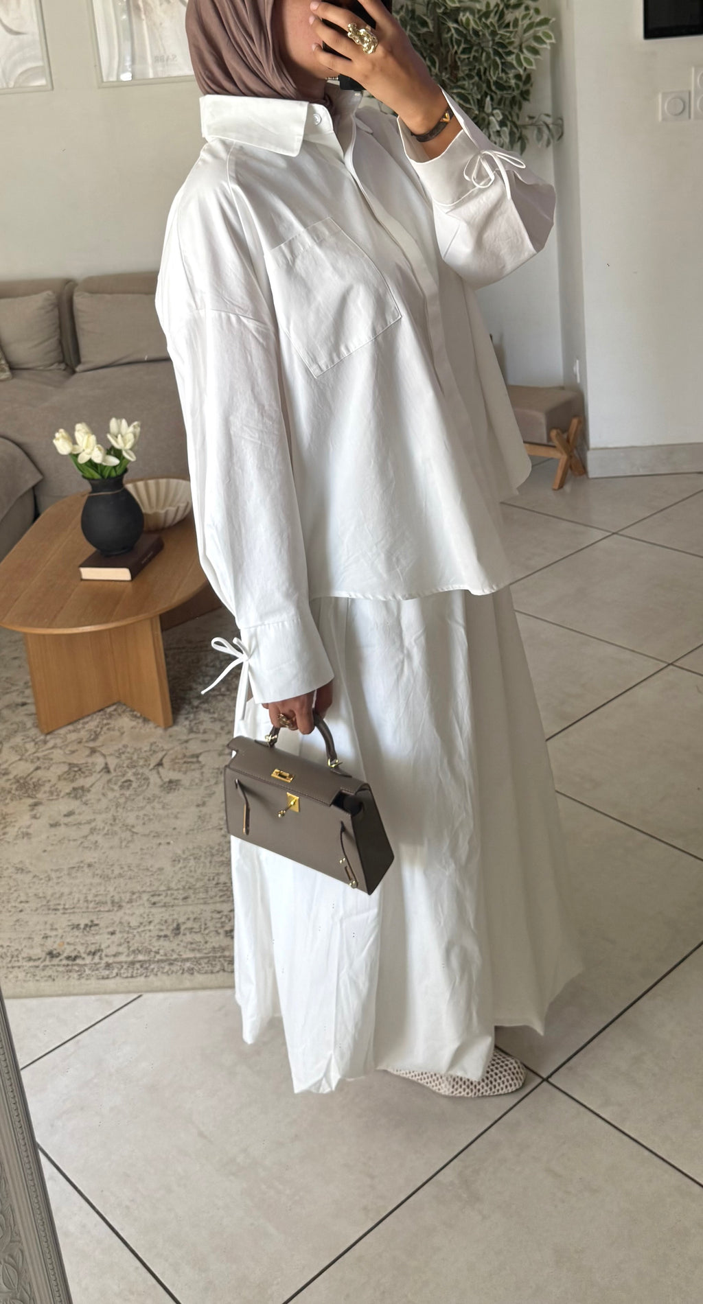 CHEMISE OVERSIZE "HORIZON BLANC"