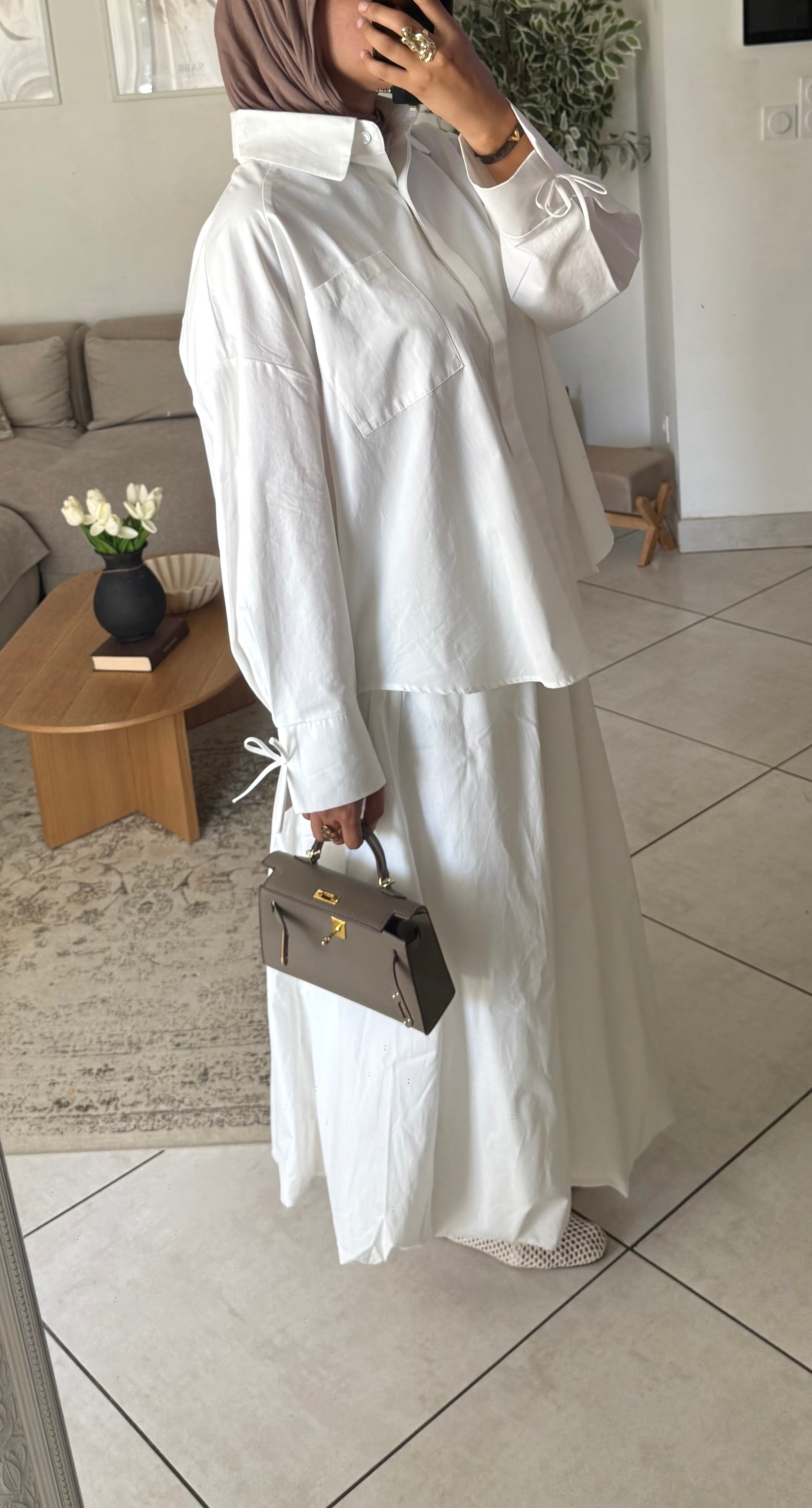 CHEMISE OVERSIZE "HORIZON BLANC"