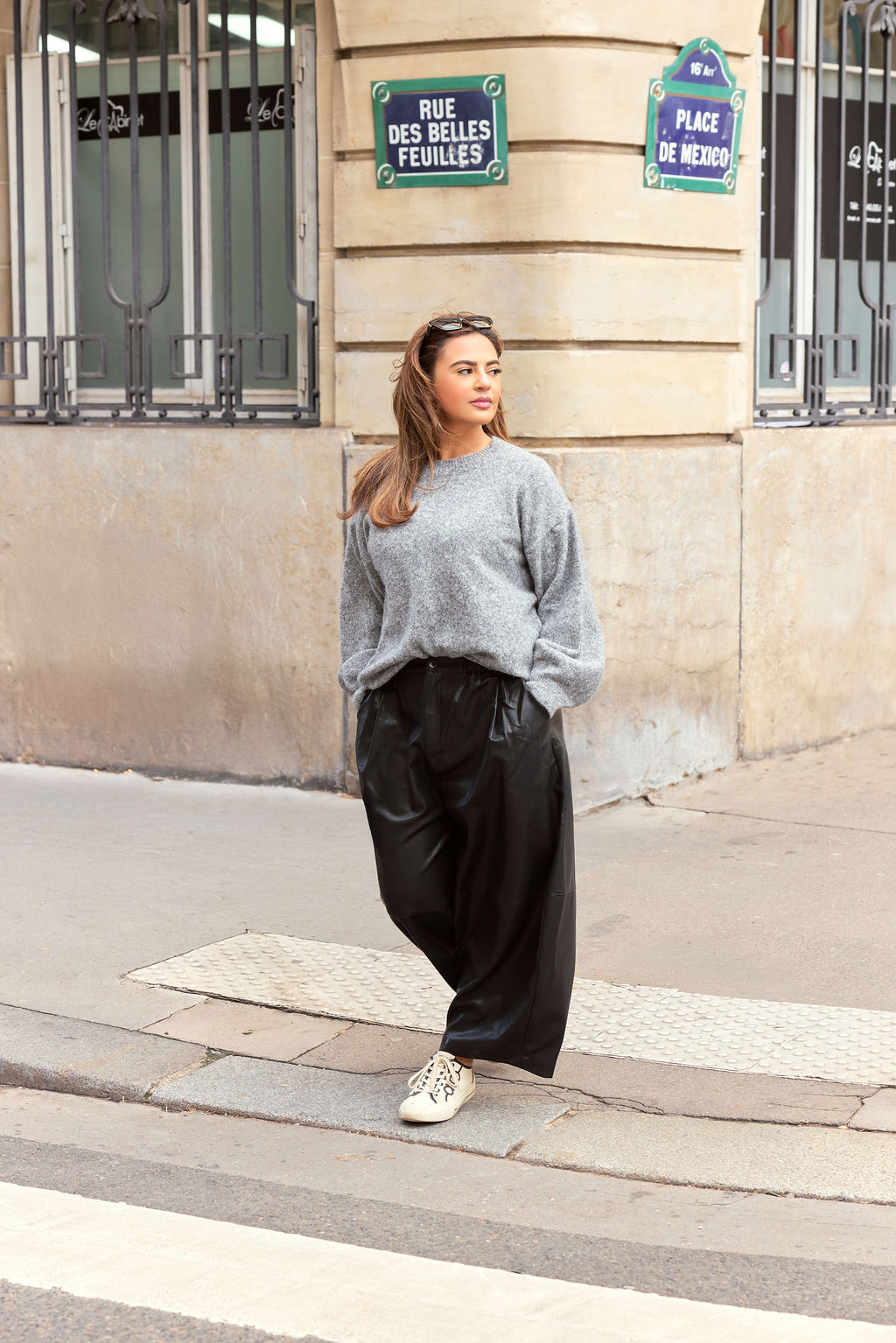 Pull Winter col rond Gris