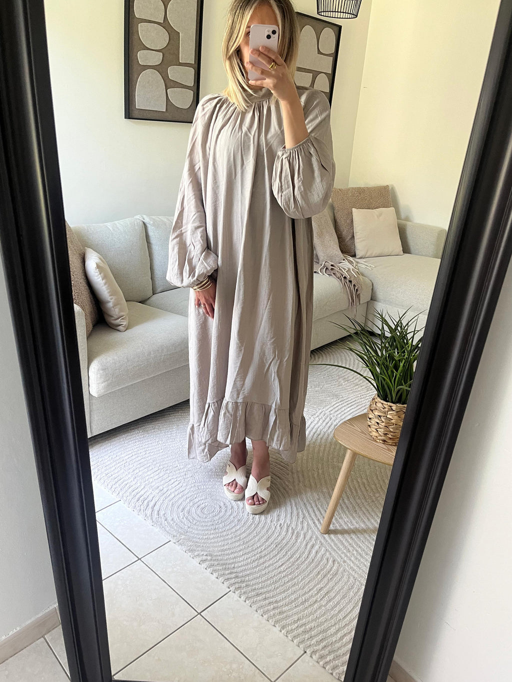 Robe large beige