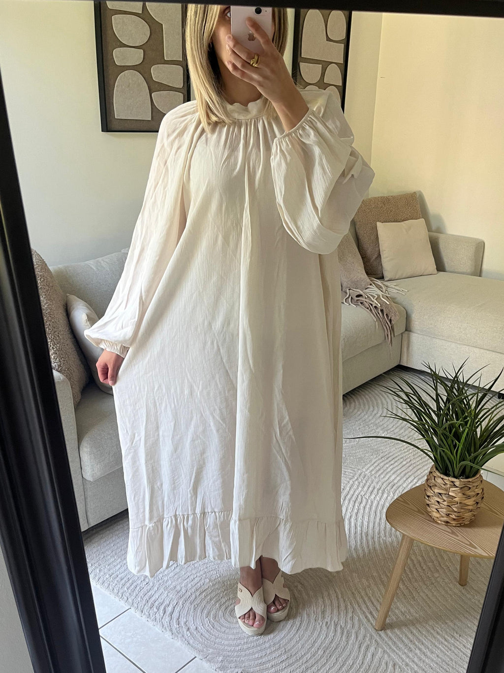 Robe large blanc cassé