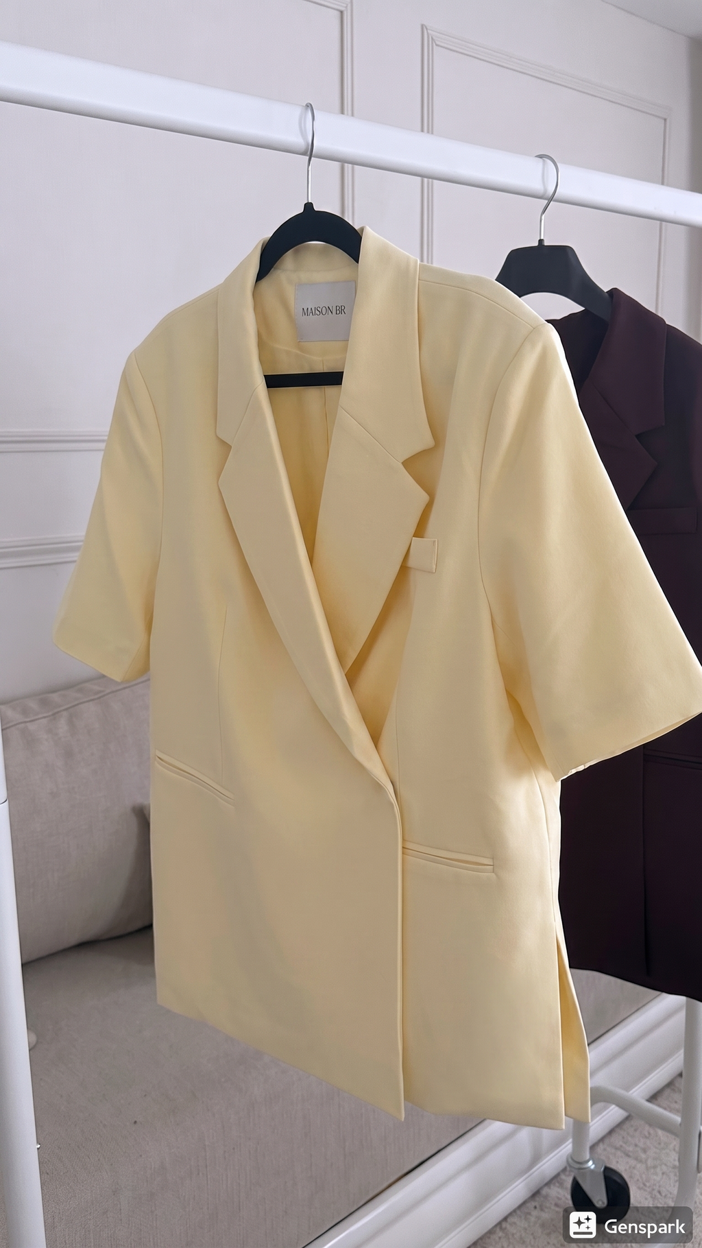 BLAZER MANCHES COURTES  JAUNE